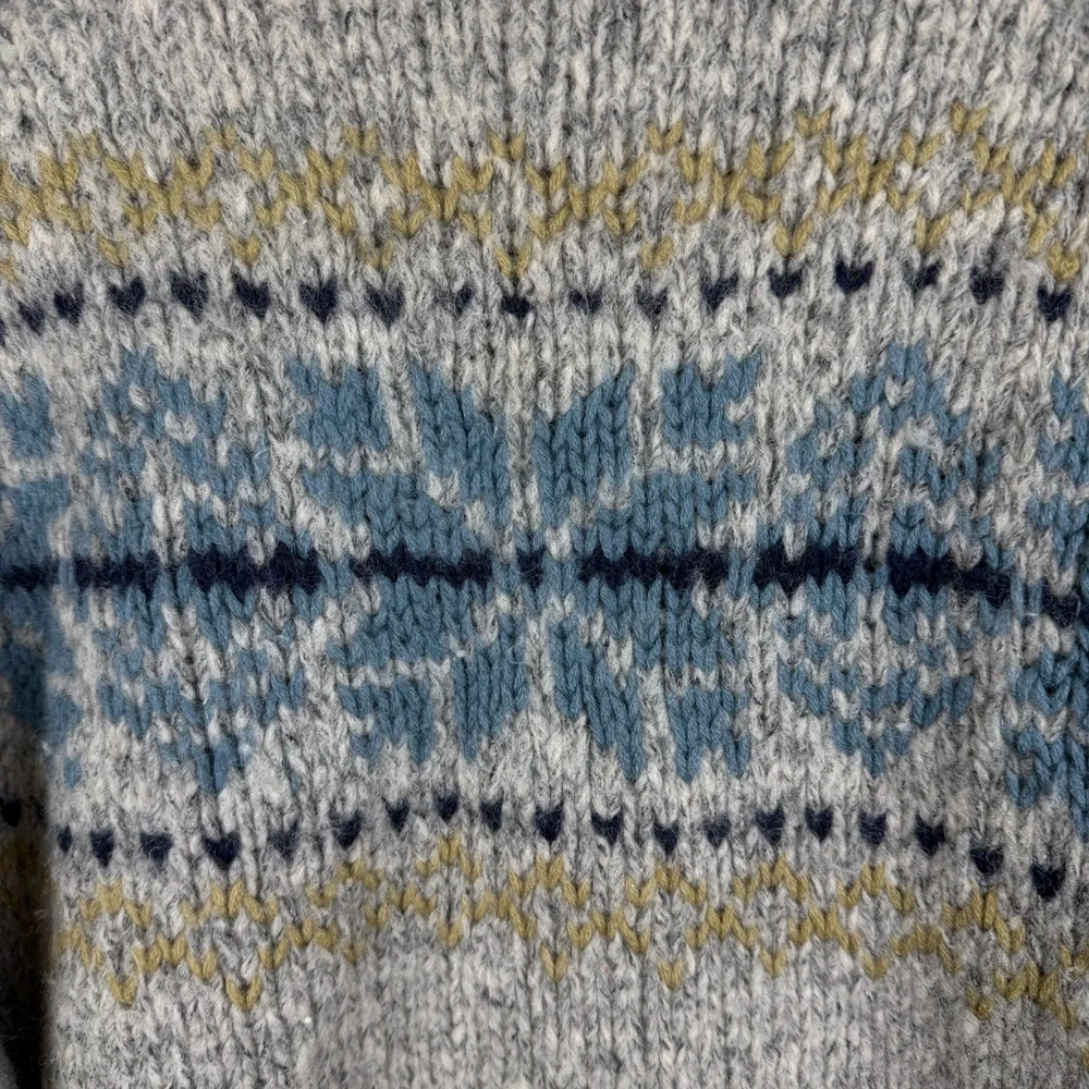 Timberland Limited Collection Vintage‎ Handknit Wool Sweater XL Snowflake